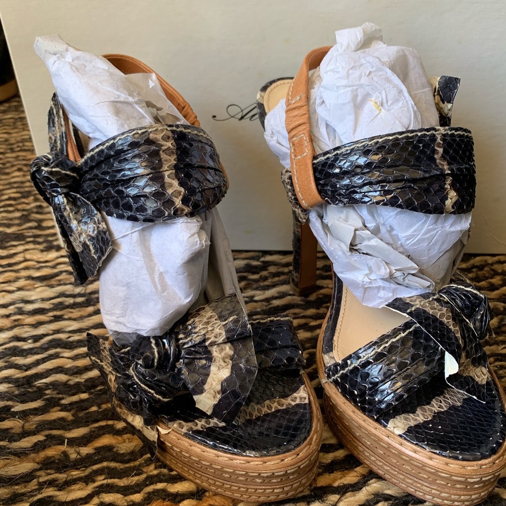 Prada snake skin heels